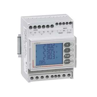 Centrale de mesure EMDX³ affichage LCD avec sortie RS485/impulsion - 4 modules|Legrand-LEG412051