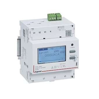 Compteur 3P EMDX³ non MID raccordement TI 5A sortie impulsions - 4 modules DIN|Legrand-LEG412040