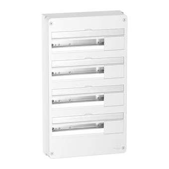 Resi9 - Coffret en saillie Blanc (RAL 9003)- 4 rangées de 18 modules|Schneider Electric-SCHR9H18404