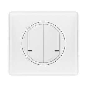 Interrupteur filaire double connecté Céliane with Netatmo - 2X250W - blanc|Legrand-LEG067722