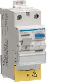 Interrupteur différentiel 1P+N 40A 30mA type AC à bornes décalées|Hager-HAGCDC140F