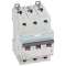 Disjoncteur DX³ 6000-vis/vis-3P-400V~-10A-10kA-courbe D-peigne HX³ trad 3P-3M