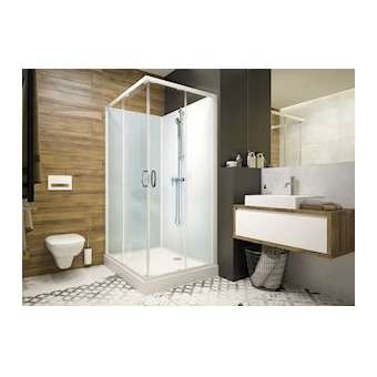 CABINE IZIGLASS2 COULISSANTE ANGLE 80X80 MIT.MECANIQUE VERRE TRANSPARENT|Leda-LD1L11IZC0080M