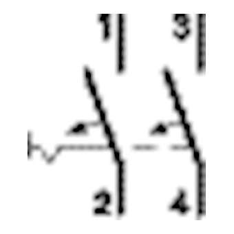 Disjoncteur 2P 6-10kA courbe C - 6A 2 modules|Hager-HAGNFN206