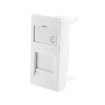 Plastron droit 1 port 22,5x45 avec volet|Gigamedia-GGMPL225D