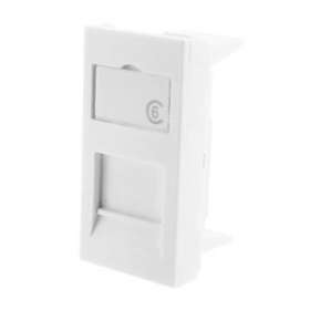 Plastron droit 1 port 22,5x45 avec volet|Gigamedia-GGMPL225D