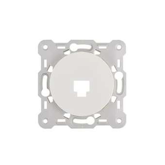 Adaptateur 1 RJ45 pour plaque Odace blanc de Schneider|Corning Pouyet-POUFPOD1KW