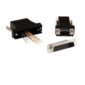 Adaptateur RJ45 / Sub-D25 mâle noir|Gigamedia-GGMADRJ45DB25M