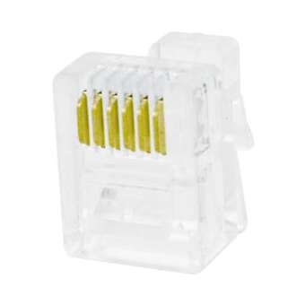 Lot de 10 connecteurs modular 6 points / 6 contacts DEC, MMJ|Gigamedia-GGMMJ6PDC