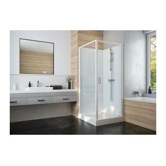 CABINE IZIGLASS2 PIVOTANTE 90X90 MIT.MECANIQUE VERRE TRANSPARENT|Leda-LD1L11IZP0090M