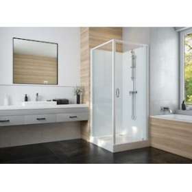 CABINE IZIGLASS2 PIVOTANTE 90X90 MIT.MECANIQUE VERRE TRANSPARENT|Leda-LD1L11IZP0090M