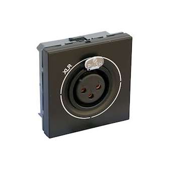 Prise XLR femelle Mosaic à visser 2 modules - noir mat|Legrand-LEG079555L