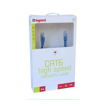 Cordon Ethernet Cat.6 U/UTP PVC - 5m|Legrand-LEG090993