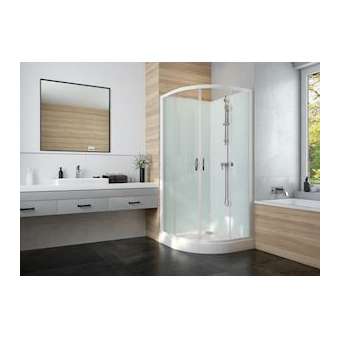 CABINE IZIGLASS2 COULISSANTE 1/4 ROND 90 MIT.MECANIQUE VERRE TRANSPARENT|Leda-LD1L11IZQ0090M