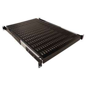 Etagère 19' à glissières 1 U - 4 points de fixation - prof 600 mm|Gigamedia-GGMELEG600N