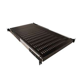 Etagère 19' à glissières 1 U - 4 points de fixation - prof 400 mm|Gigamedia-GGMELEG400N