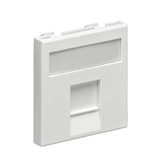 Plastron plat 45x45 1port|Leviton-BBXMMCUNILGS45001