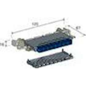 Module à coupure, 250MHz, 8P, bleu, avec ressort à gauche et 2 canaux passe-fil|Corning Pouyet-POUP46920CE