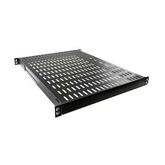 Etagère 19' quick fit fixe 1 U - 4 points de fixation - prof 800 mm - Noir|Gigamedia-GGMQFEF800N