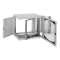 Actassi Coffret mural OPB 9U L600 P500 châssis pivotant 19P porte vitrée R7035|Schneider Electric-SCHNSYOPB9U5P