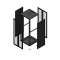 Baie S70 42 800X800 AV DBL PERF AR DBL PERF noir|Gigamedia-GGM704288PPDPPD