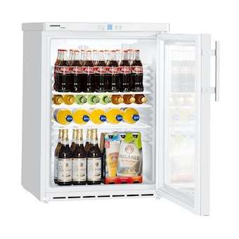 Table top positif, Blanc, porte vitrée, 148L. Porte réversible avec serrure.|Liebherr pro-LIHFKUV1613