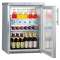 Table top positif, inox, porte vitrée, 148L