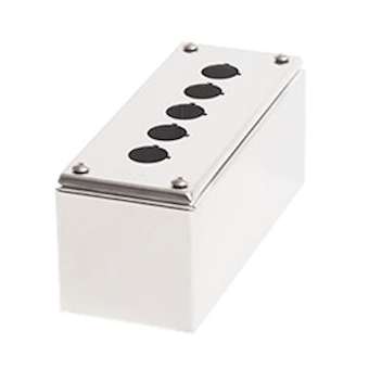 Boîtier en acier inox EN 1.4301 couvercle surbaissé, étanche IP66|Limatec-LI2PEC05-304A