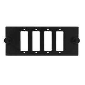 Module à équiper pour 4 raccords SC duplex / LC quad - Noir|Gigamedia-GGMPAB4CD