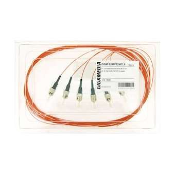 Lot de 6 pigtails ST OM1 62,5/125 µm 2 m|Gigamedia-GGMS2MPT2MTL6