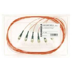 Lot de 6 pigtails ST OM1 62,5/125 µm 2 m|Gigamedia-GGMS2MPT2MTL6