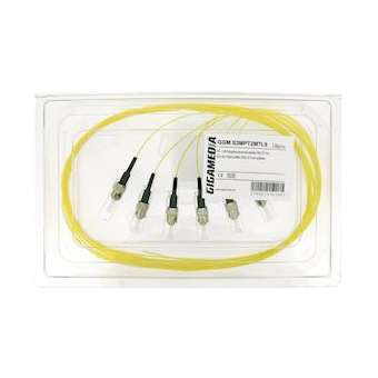 Lot de 6 pigtails ST OS2 9/125 µm 2 m|Gigamedia-GGMS3MPT2MTL6