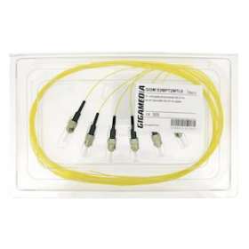 Lot de 6 pigtails ST OS2 9/125 µm 2 m|Gigamedia-GGMS3MPT2MTL6
