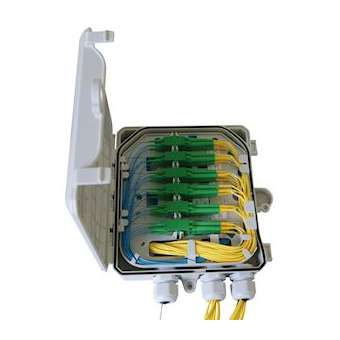 Boîtier optique 24 FO à équiper pour 12 raccords SC simplex ou LC duplex|Gigamedia-GGMIP65BOX24FO