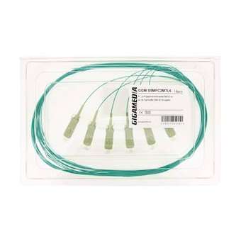 Lot de 6 pigtails SC OM4 50/125 µm 2 m|Gigamedia-GGMS5MPC2MTL6