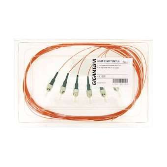 Lot de 6 pigtails ST OM2 50/125 µm 2 m|Gigamedia-GGMS1MPT2MTL6