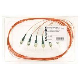 Lot de 6 pigtails ST OM2 50/125 µm 2 m|Gigamedia-GGMS1MPT2MTL6
