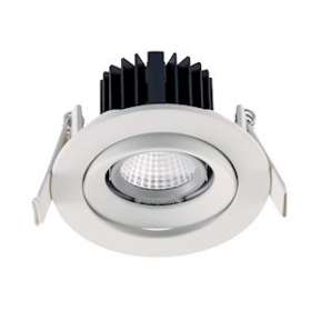 KIT Powerlight COB 7W 830 40DEG Rond orientable Blanc STD|Lucibel-LCLP830WR1ST350