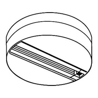 Patère saillie pour spot avec adaptateur court - Blanc|Lucibel-LCLGA70-3