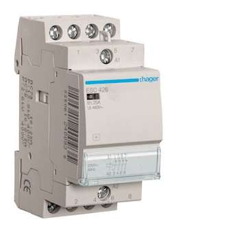Contacteur 25A, 4O, 230V|Hager-HAGESC426