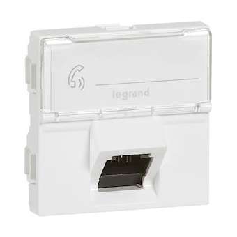 Prise RJ45 catégorie6 STP inclinées à 45DEG Mosaic 2 modules - blanc|Legrand-LEG076507