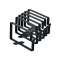 Jeu de 6 bracelets guide-cordons métalliques pour baie Linkeo largeur 800mm|Legrand-LEG646425