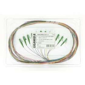 Lot 12 pigtails LC/APC G657A2 TIGHT BUFFER 2M|Gigamedia-GGMS3MG6LCA2TL12