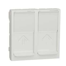 Unica - prise pour 2 RJ45 S-One - 2 mod - Blanc - méca seul|Schneider Electric-SCHNU942018