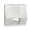 Unica - prise pour 1 RJ45 S-One incliné - 2 mod - Blanc - méca seul