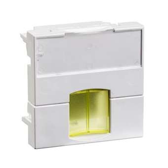 Actassi - support non-adaptable 45x45mm blanc polaire - volet jaune|Schneider Electric-SCHVDI88142P