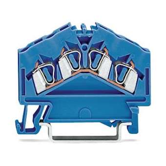 Borne de passage 4C inclinées / 2,5 mm² / CFMC / Bleu|Wago contact-WAG280-656