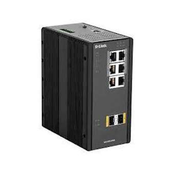 Switch Manageable POE L2 Industriel 8 ports - 6 ports Gigabit (4 POE) + 2 SFP|Dlink-DLKDIS300G8PSW