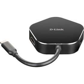 Station d'accueil Hub USB-C 4-en-1 vers HDMI/USB/USB-C + power delivery (60W)|Dlink-DLKDUBM420