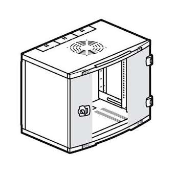 Coffret fixe 19pouces LCS³ capacité 6U - 600x350x400mm|Legrand-LEG046200